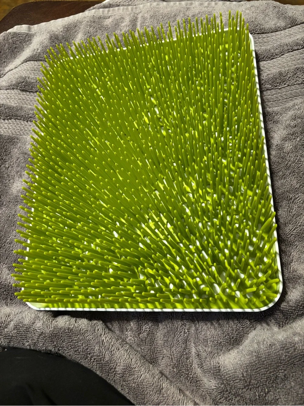 Green Grass-Style Drying Rack Mat - Home Bath